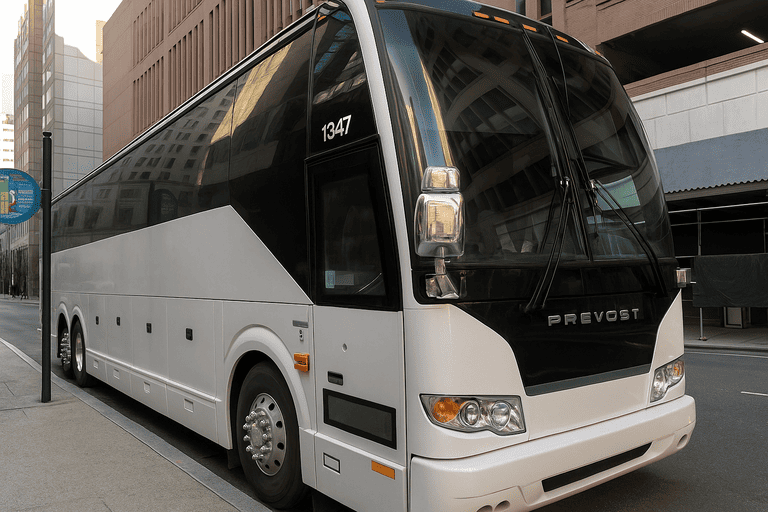 a Sioux Falls Shuttle Bus Rentals coach bus